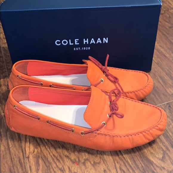 Cole Haan Other - Men’s Cole Haan Orange Driving Loafer Shoes Sz 11B